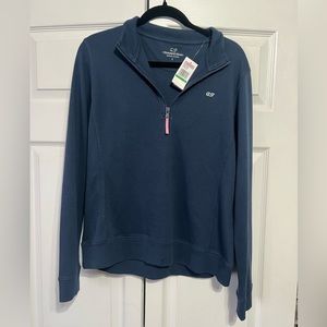 Navy Vineyard Vines Women half zip Pullover